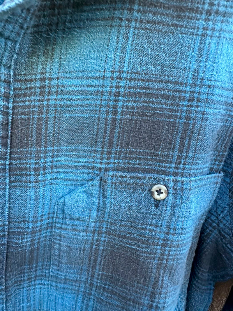 Blue Plaid Mountain Tek Flannel Shirt