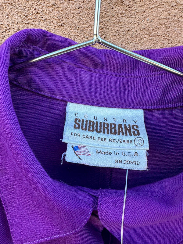 Country Suburbans Purple Top, Made in USA