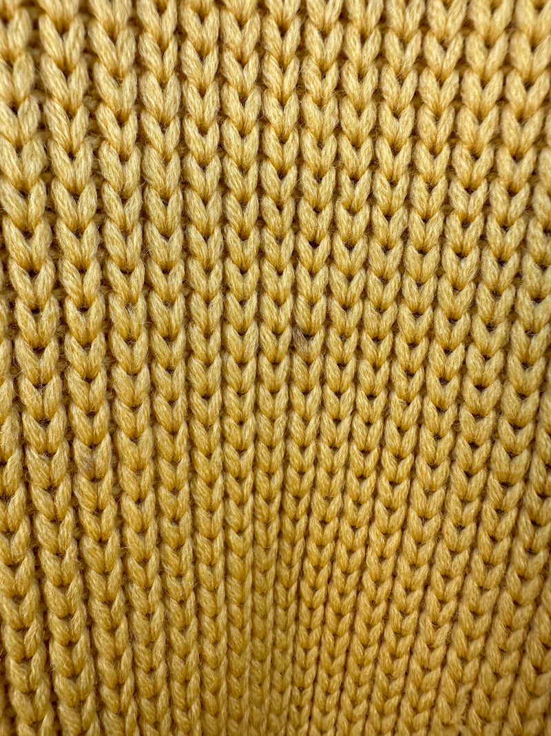 Golden Yellow Knit Cardigan Sweater - as is