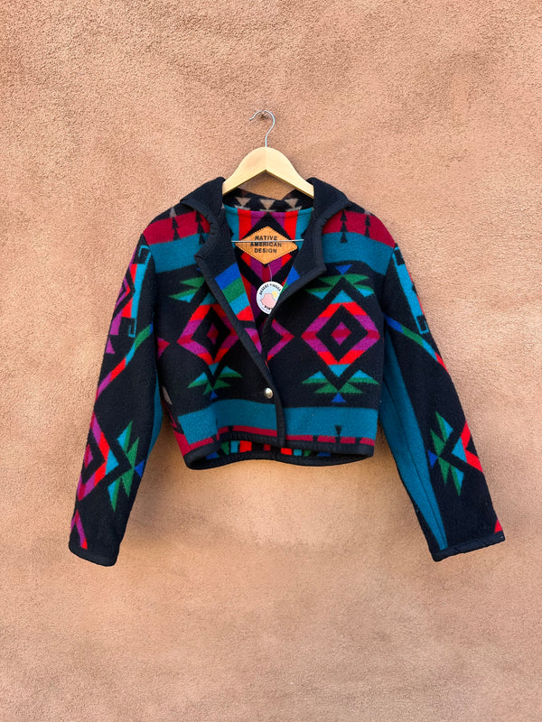 Cropped Pendleton Wool Jacket with Buffalo Nickel