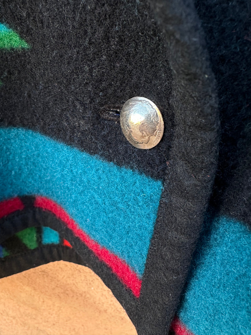 Cropped Pendleton Wool Jacket with Buffalo Nickel