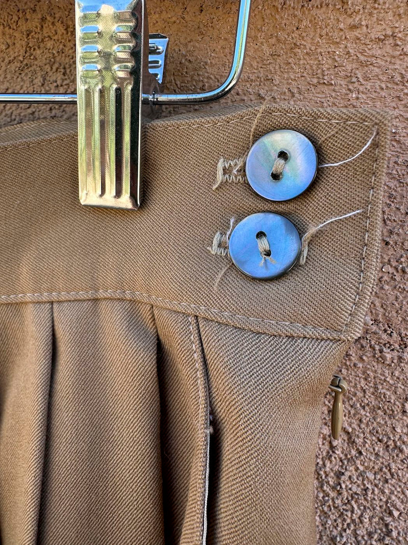 Brown Barry Bricken Wool Skirt - as is