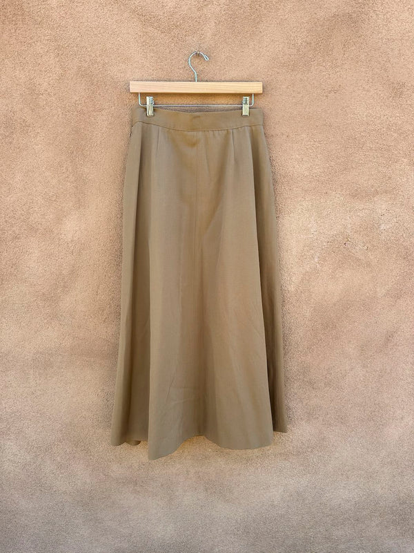 Brown Barry Bricken Wool Skirt - as is