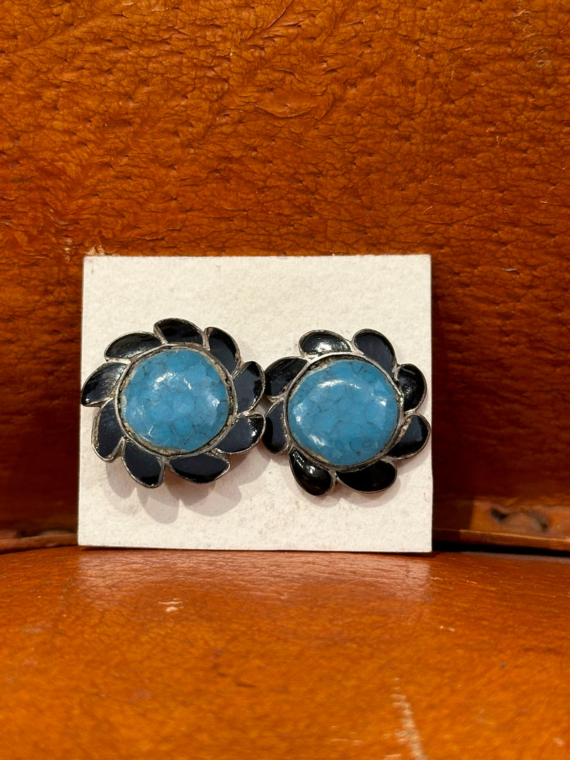 Sterling, Onyx, Glass Cufflinks (on hold)