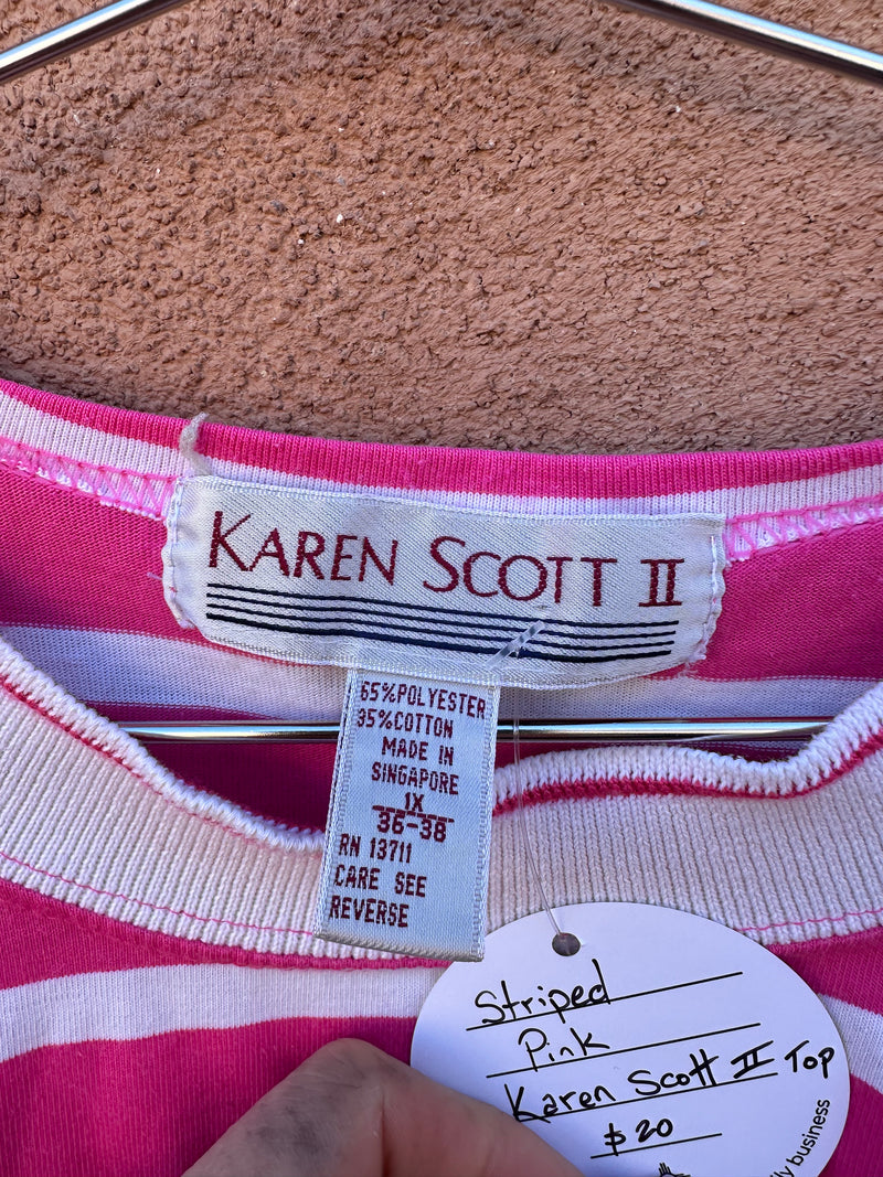 Striped Pink Karen Scott II Top