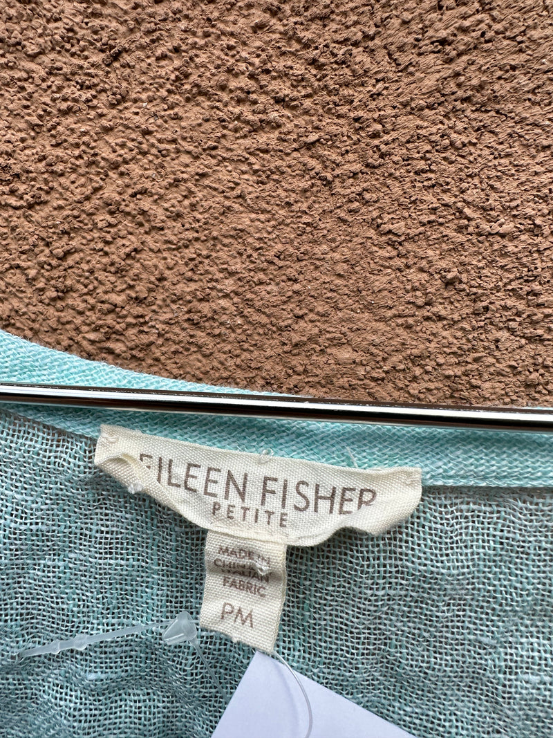 Eileen Fisher Petite Seafoam Linen Top