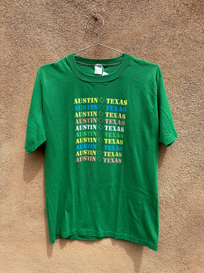 1970's Austin Texas Green T-Shirt