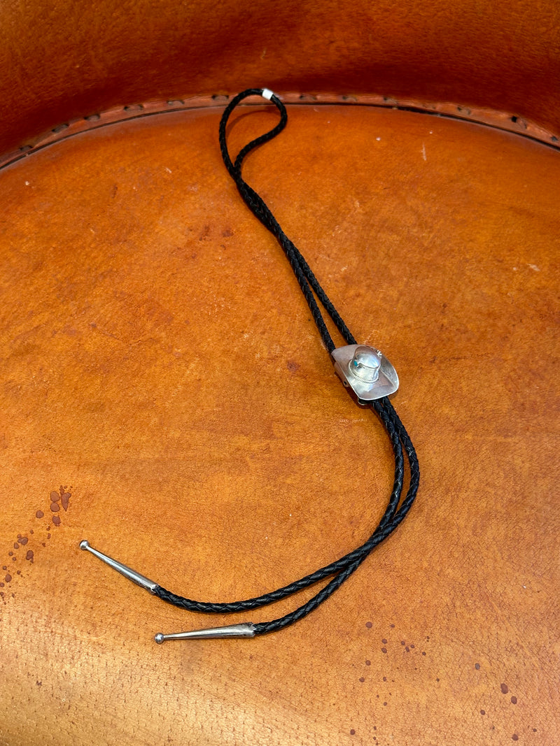 Sterling Silver Cowboy Hat Bolo Tie