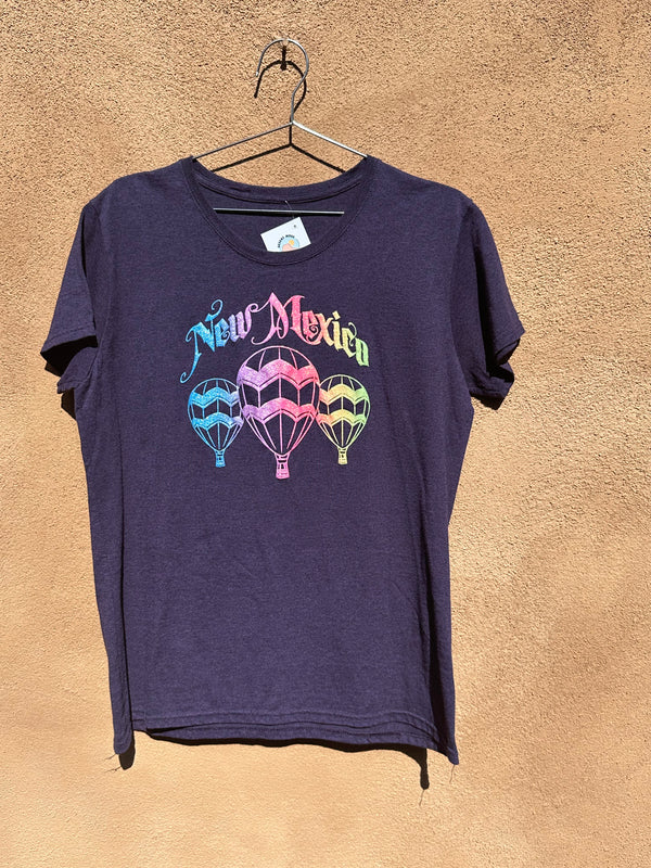 New Mexico 80's Glitter Puff Paint Hot Air Balloon Tee
