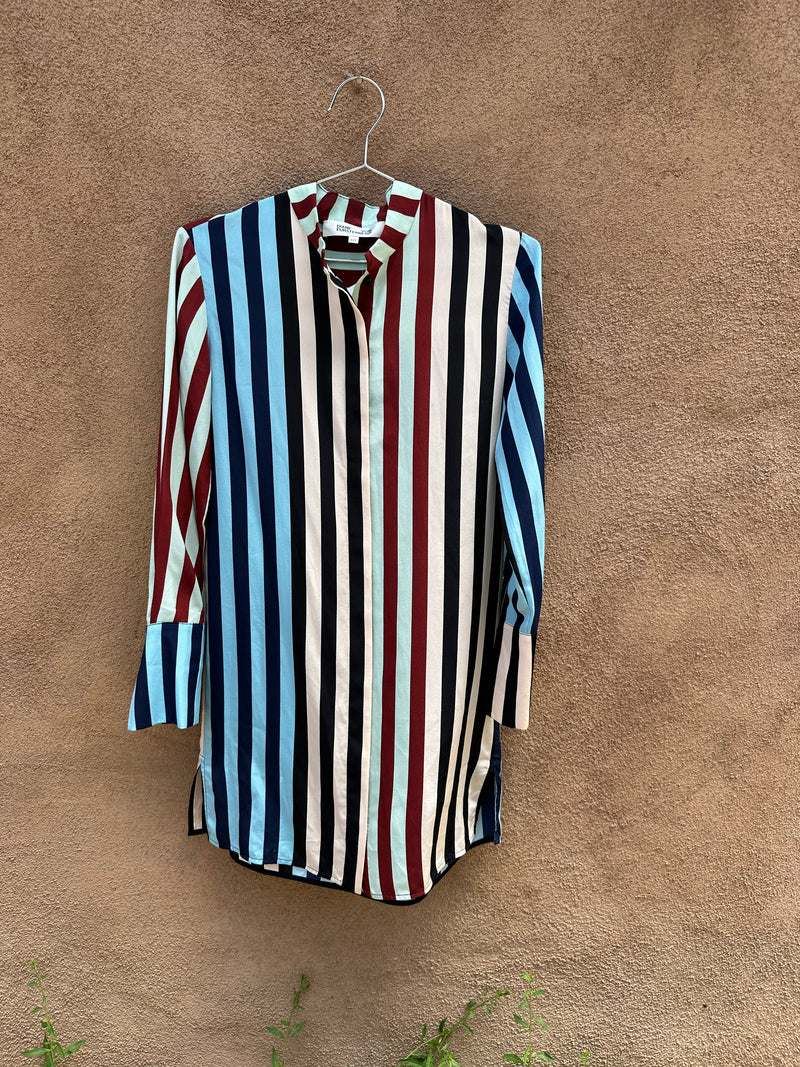 Striped Silk Diane Von Furstenberg Shirt Dress