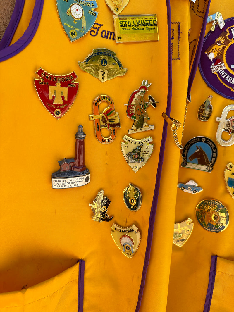 Norman Poor Boys (Oklahoma) Lions Club Vest w/ Pins