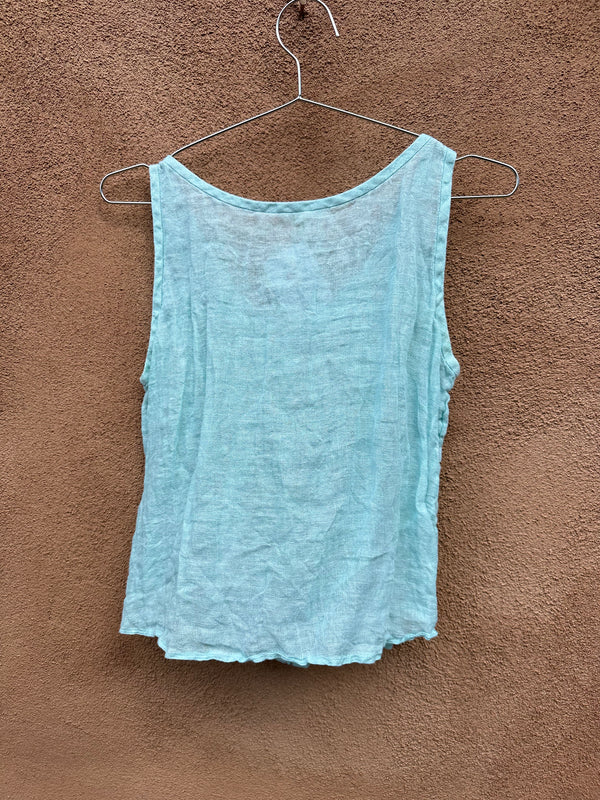 Eileen Fisher Petite Seafoam Linen Top