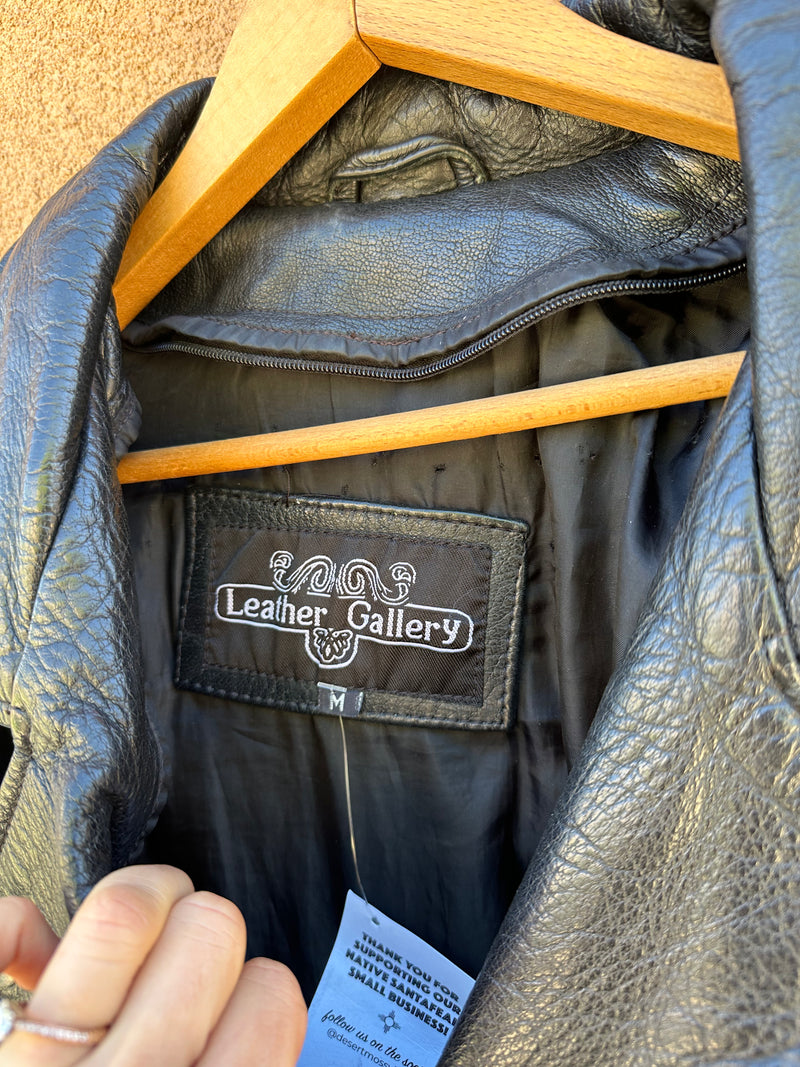 Hand Painted Multi-Punk Band Studded Leather Jacket