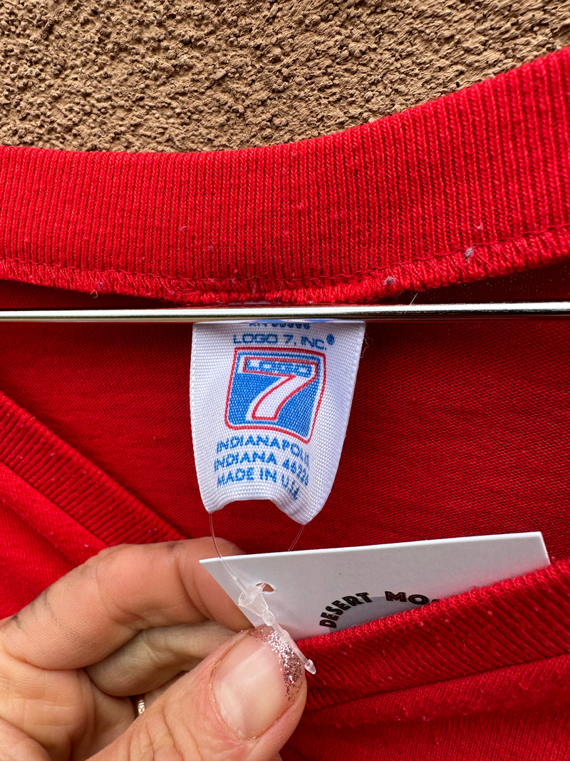 1992 San Francisco 49ers T-Shirt by Logo 7 - Sport Striped Sleeves