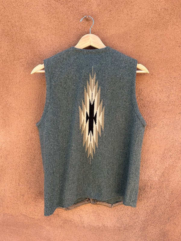 Blueish-Green Ortegas Chimayo Wool Vest - 38