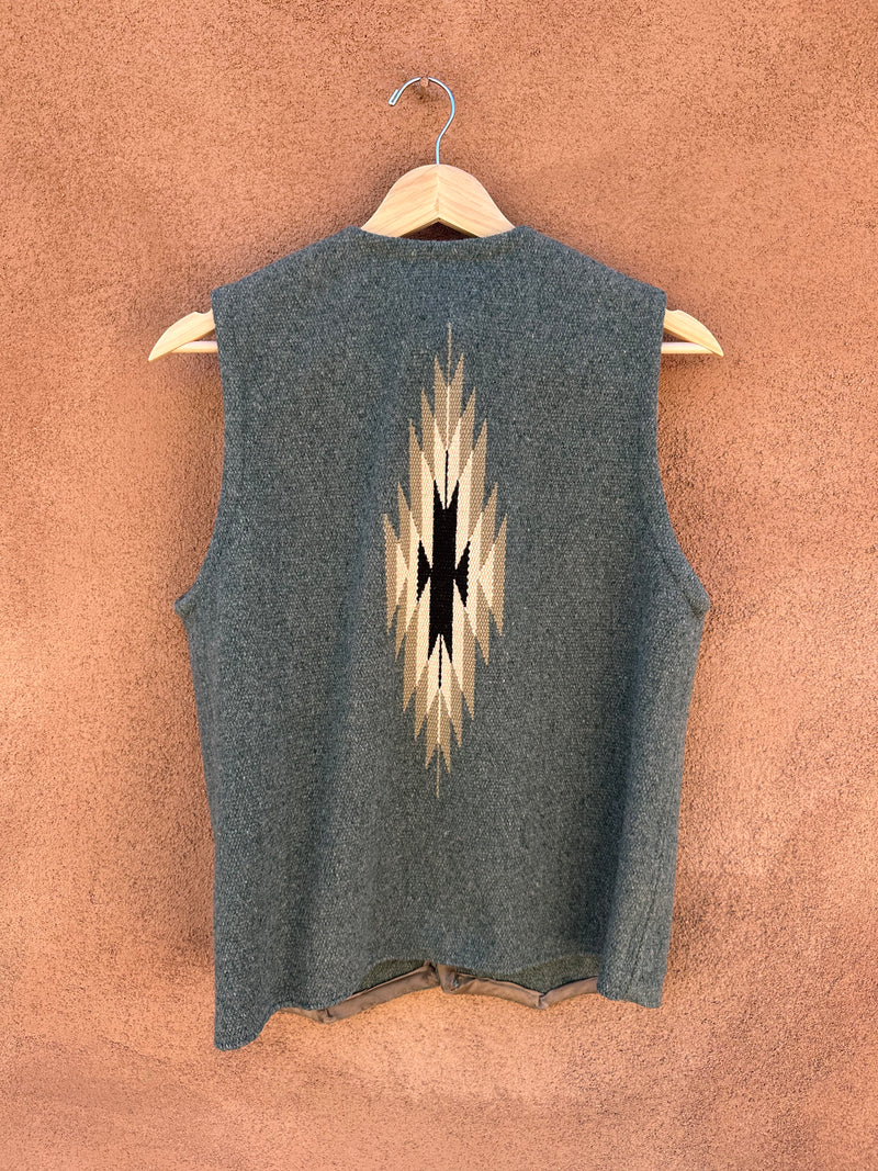 Blueish-Green Ortegas Chimayo Wool Vest - 38