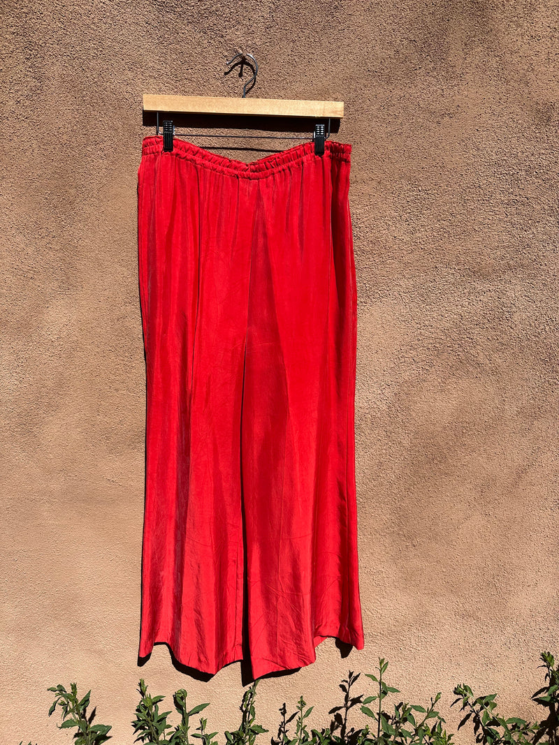 2-Piece Red Silk Top and Pants by A Cris Creation