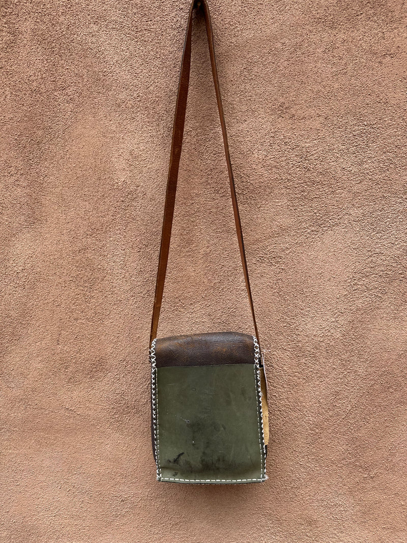 One of a Kind Leather Purse with Star Button