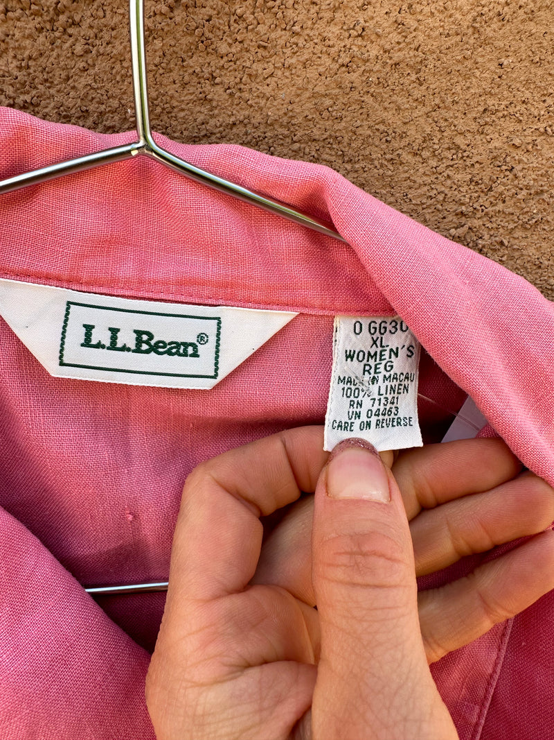 L.L. Bean Women's XL Linen Blouse