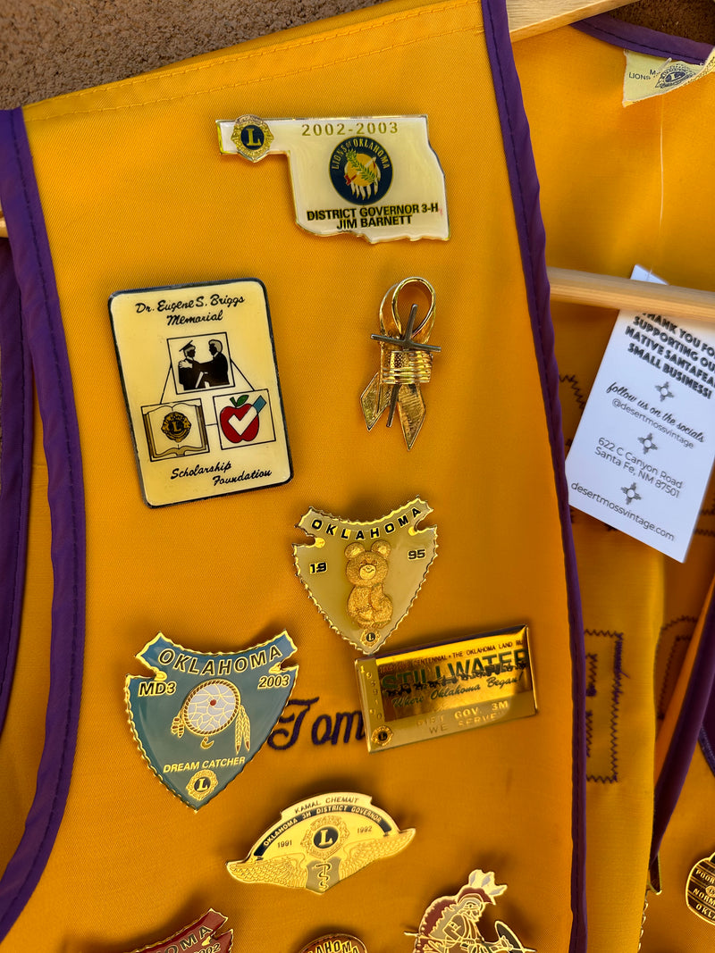 Norman Poor Boys (Oklahoma) Lions Club Vest w/ Pins