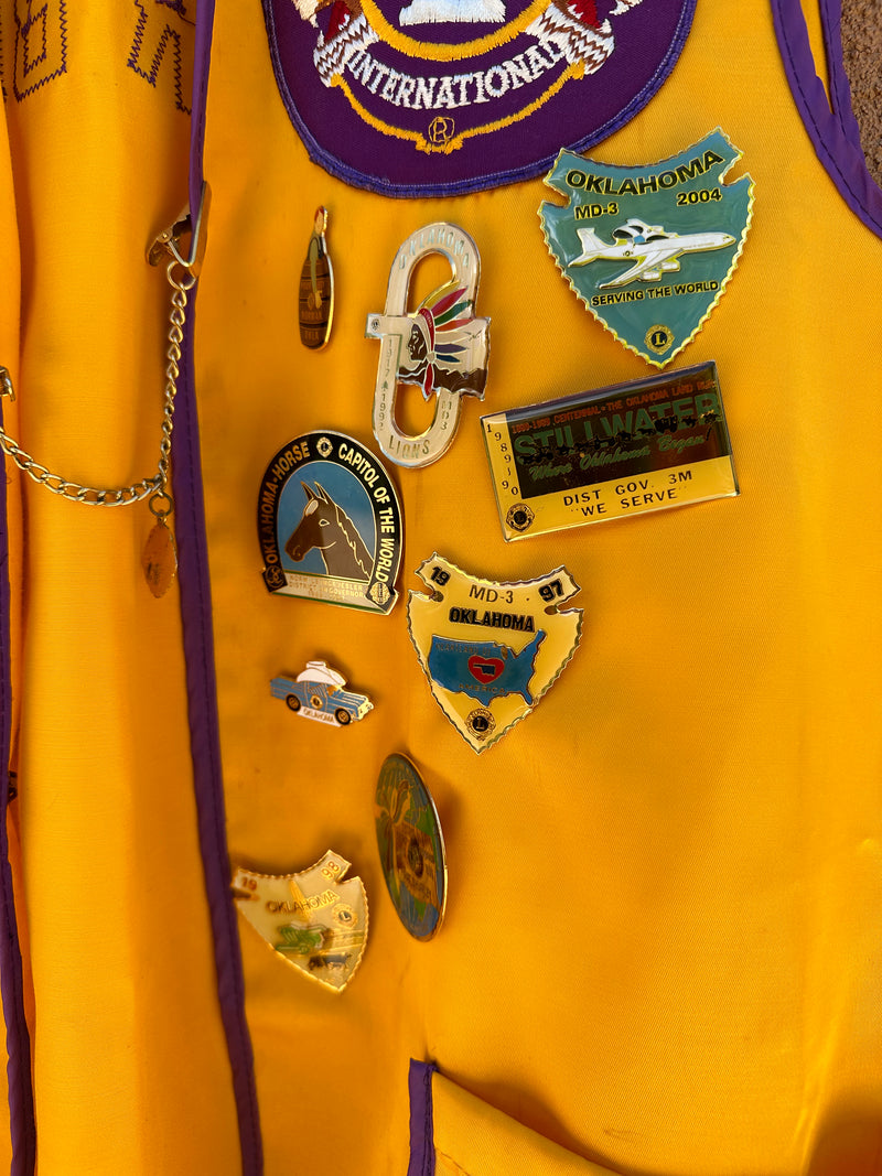 Norman Poor Boys (Oklahoma) Lions Club Vest w/ Pins