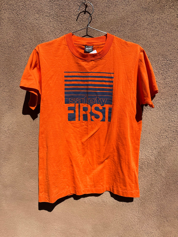 Orange Safety First T-shirt
