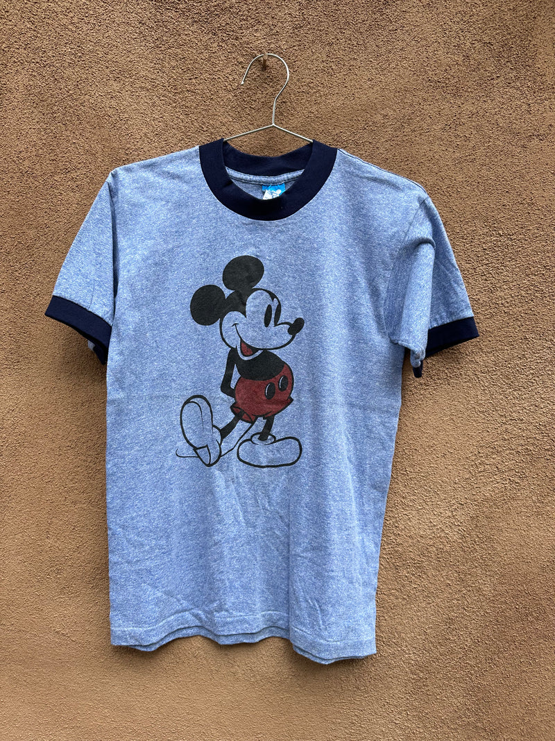 Blue Mickey Mouse Ringer t shirt DESERT MOSS VINTAGE
