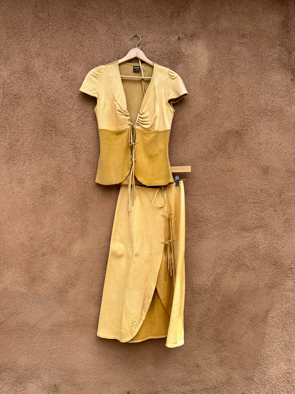 Skin Fits Leathers Deerskin Top/Bottom with Pouch