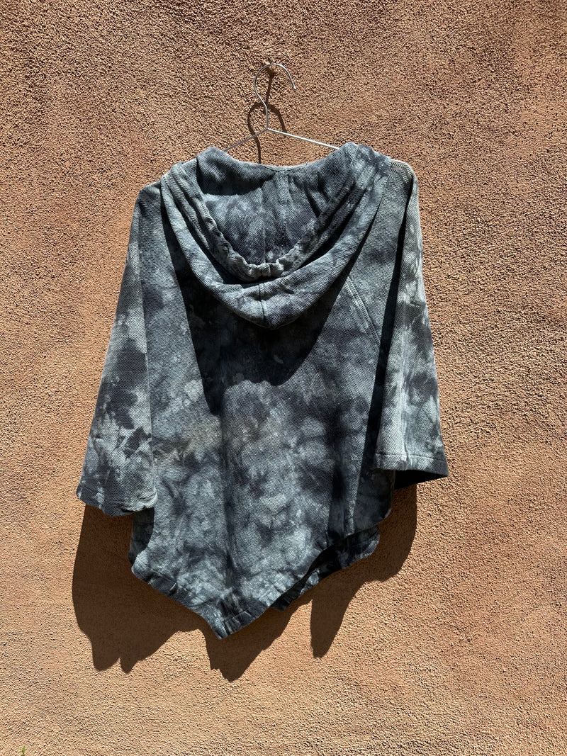 Tie Dye Cotton Poncho with Pockets