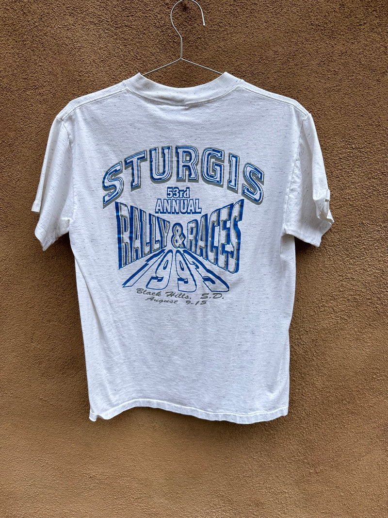1993 Gray Sturgis Black Hills Motor Classic Bald Eagle T-shirt