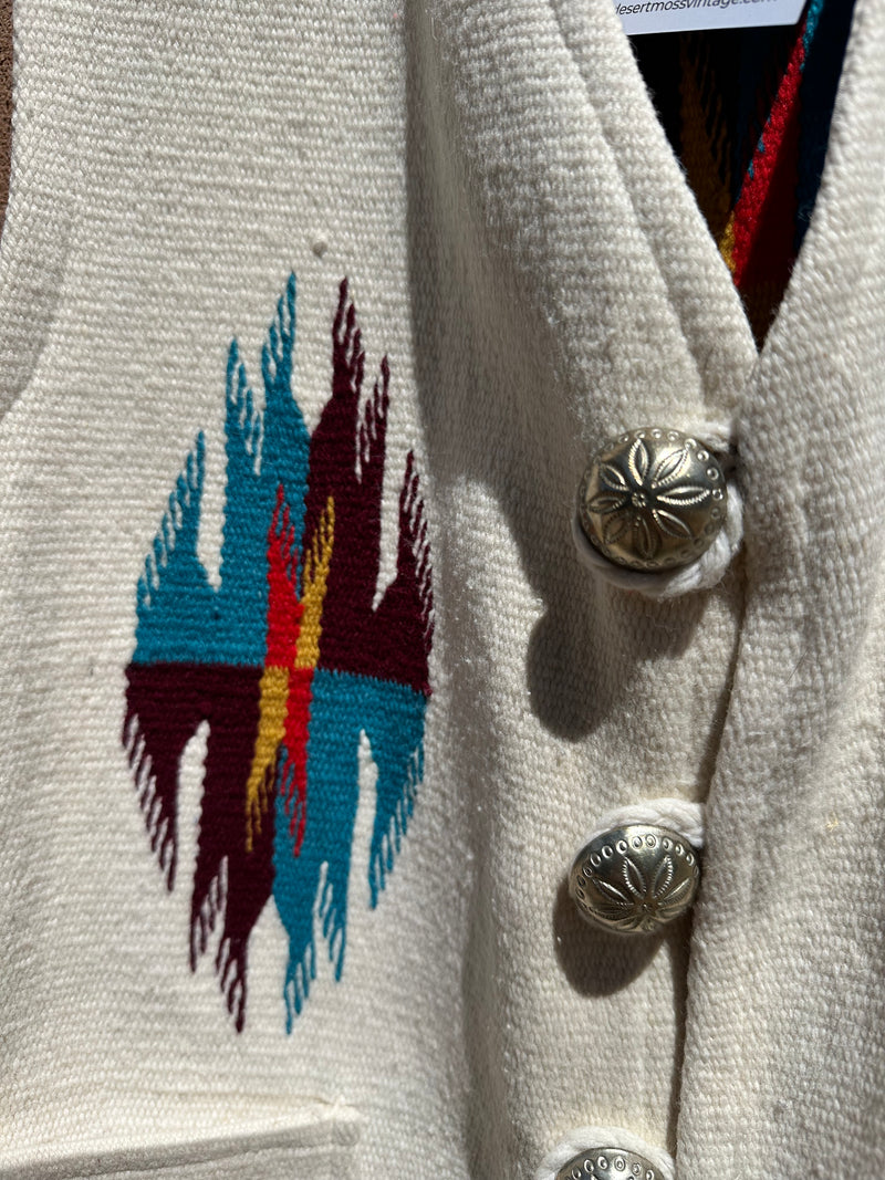 Americraft Chimayo Style Vest w/ Silver Buttons