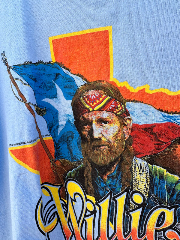 1984 Willie Nelson Baby Blue Texas Tee