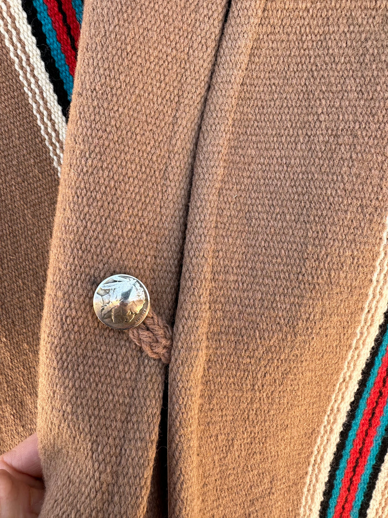 Ortegas Chimayo Wool Vest Striped Front