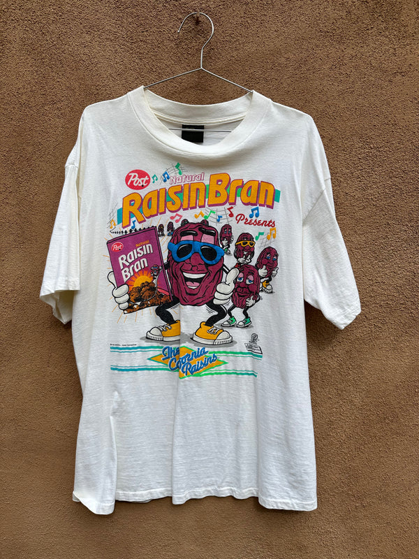 1988 Post Natural Raisin Bran Presents "The California Raisins" Tee