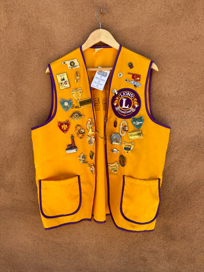 Norman Poor Boys (Oklahoma) Lions Club Vest w/ Pins