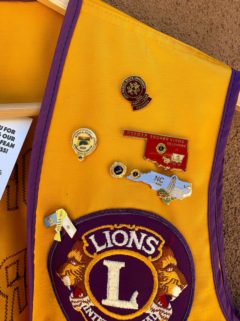 Norman Poor Boys (Oklahoma) Lions Club Vest w/ Pins