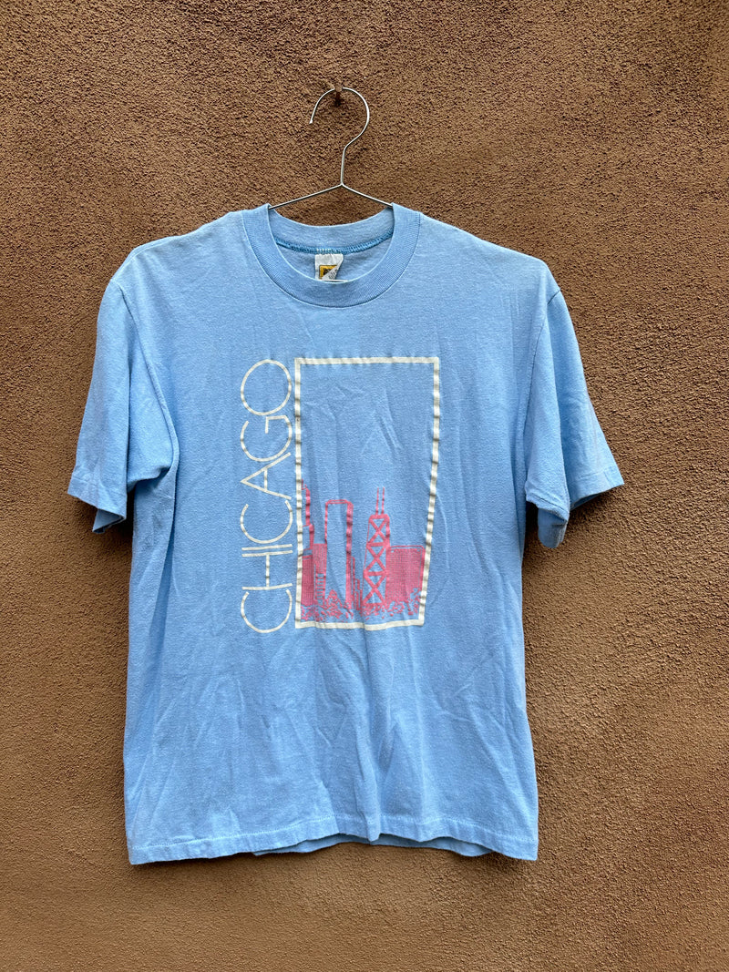 1970's Light Blue CHICAGO Tee