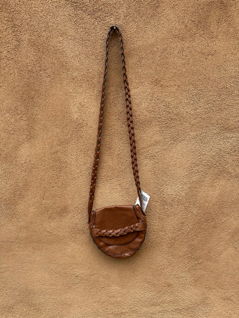 Faux Leather Braided Purse