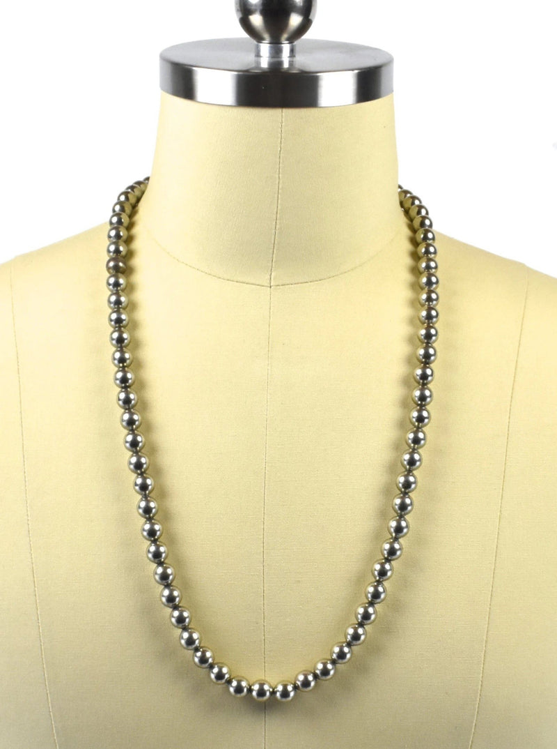 Diné (Navajo) Pearl Bead Sterling Silver Necklace