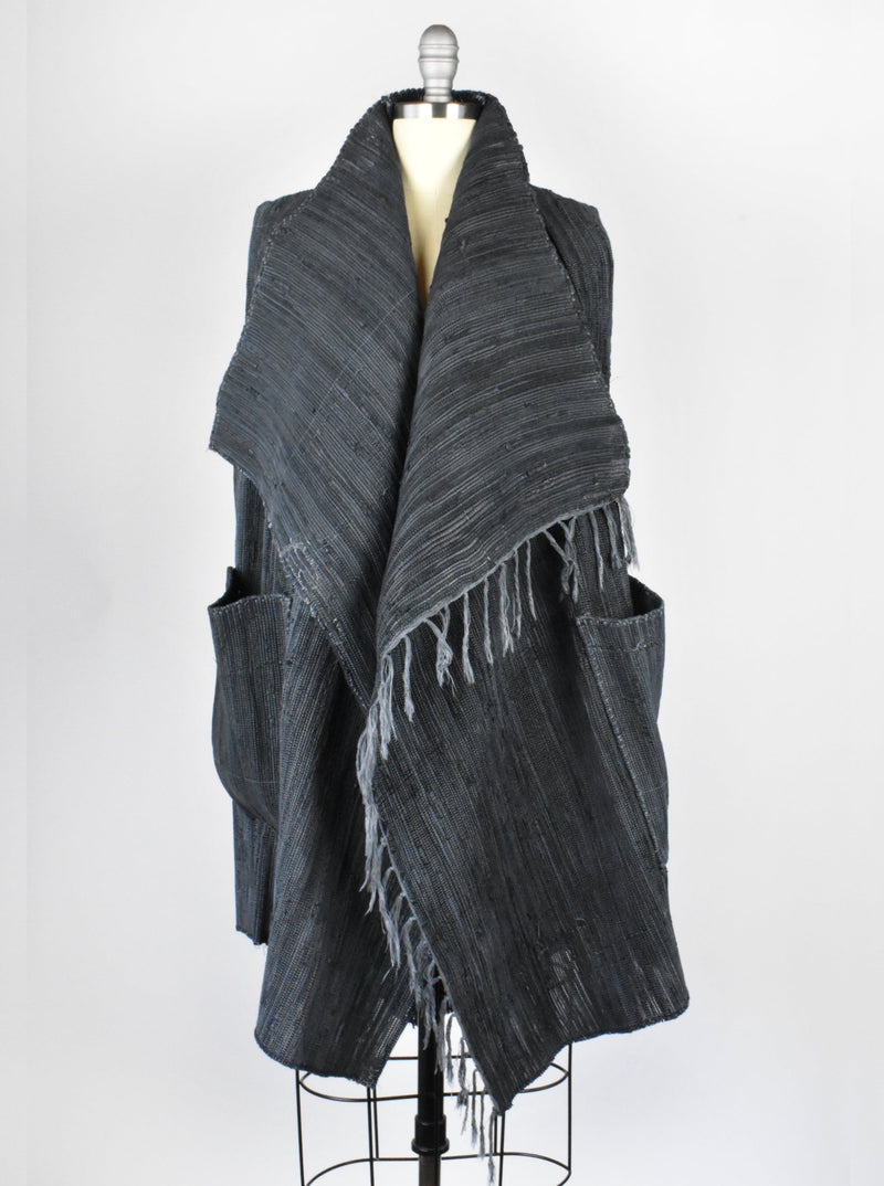 Greg Lauren Woven Leather Nomad Vest, Made in Los Angelas, California