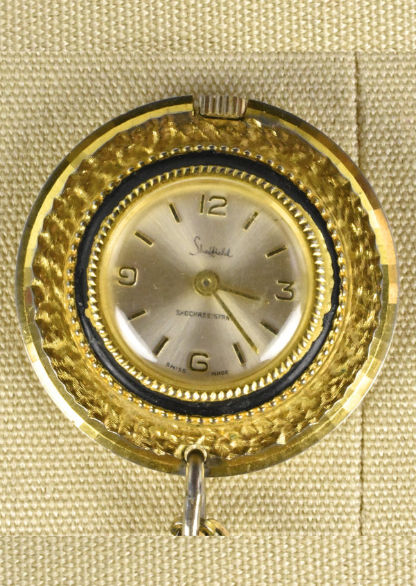 Mid Century Modern Sheffield Pendant Watch on Long Chain