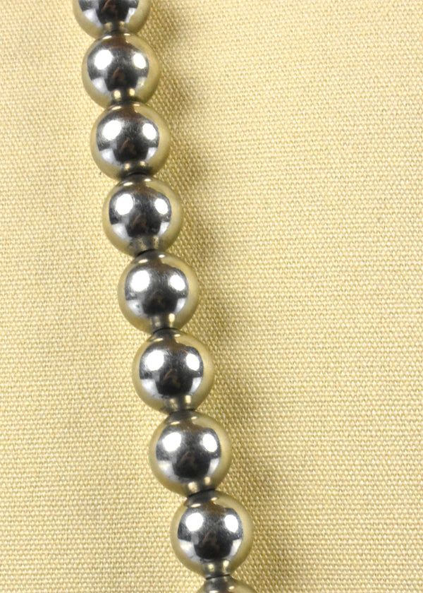 Diné (Navajo) Pearl Bead Sterling Silver Necklace