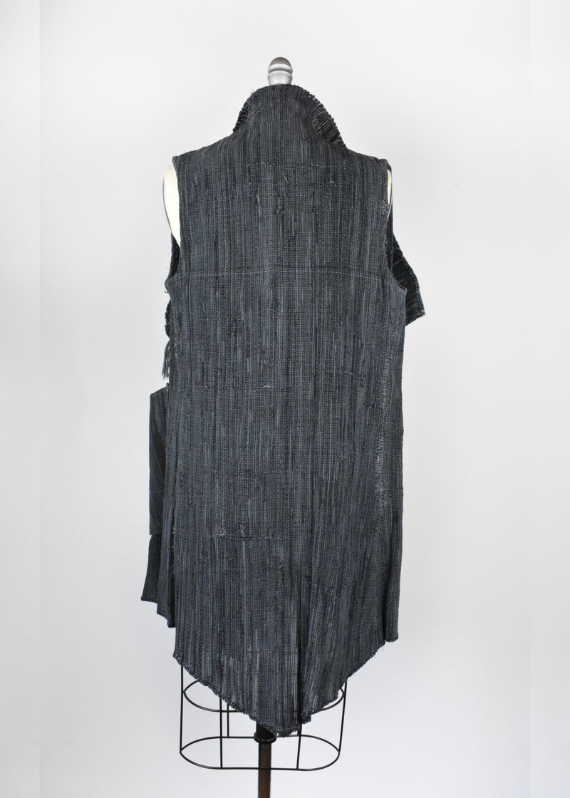 Greg Lauren Woven Leather Nomad Vest, Made in Los Angelas, California