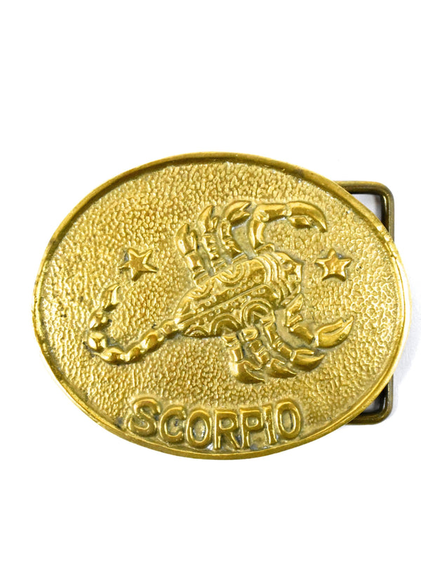 Vintage SCORPIO Zodiac Belt Buckle - 100% Solid Brass
