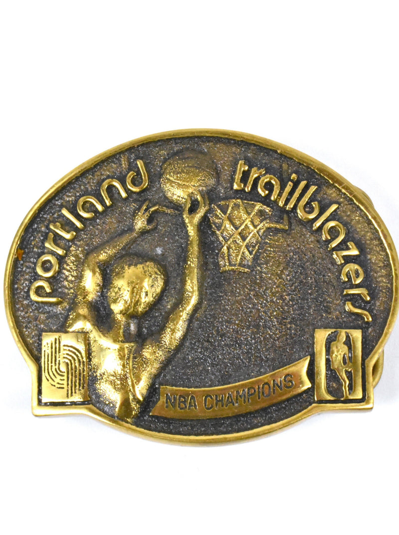 Vintage Original Portland Trail Blazers NBA Champions Brass Buckle