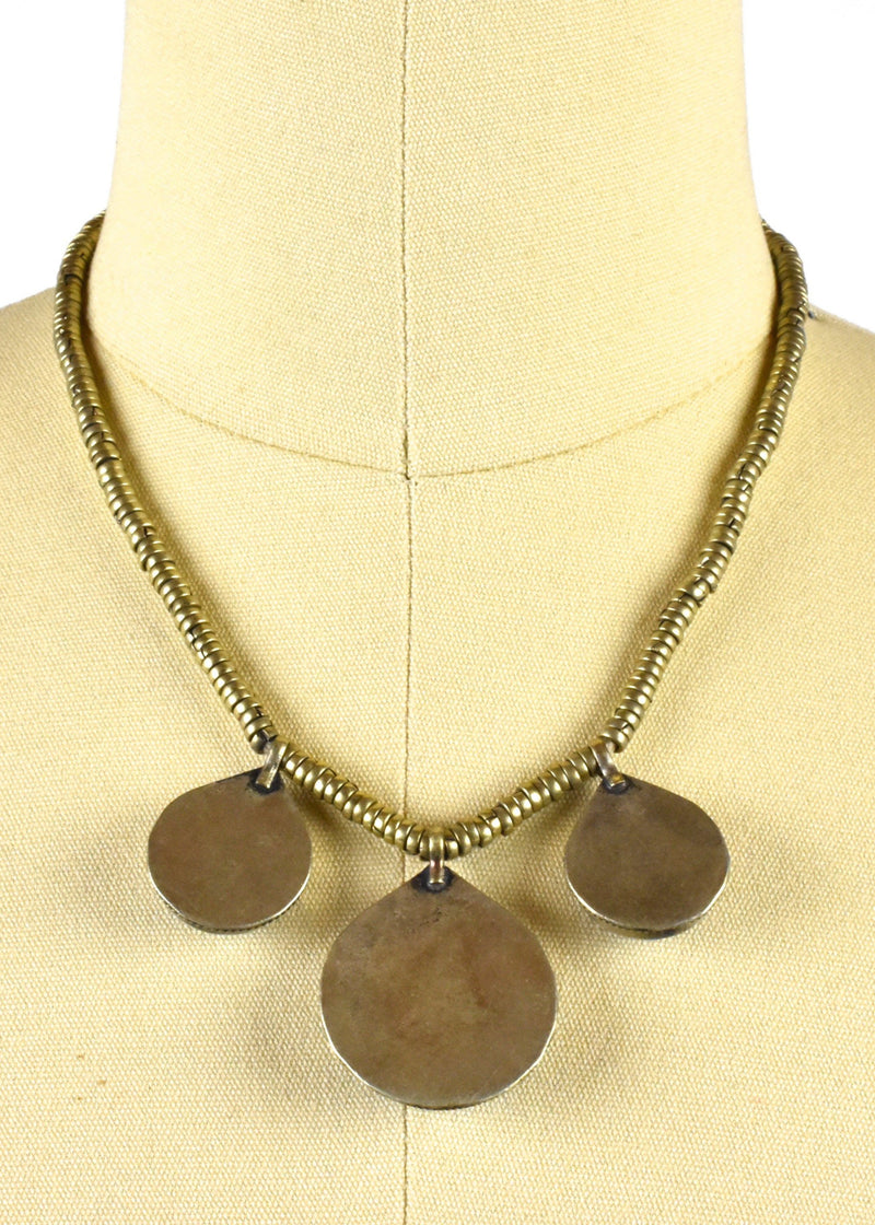 Triple Pendant Tibetan Lapis Silver Necklace