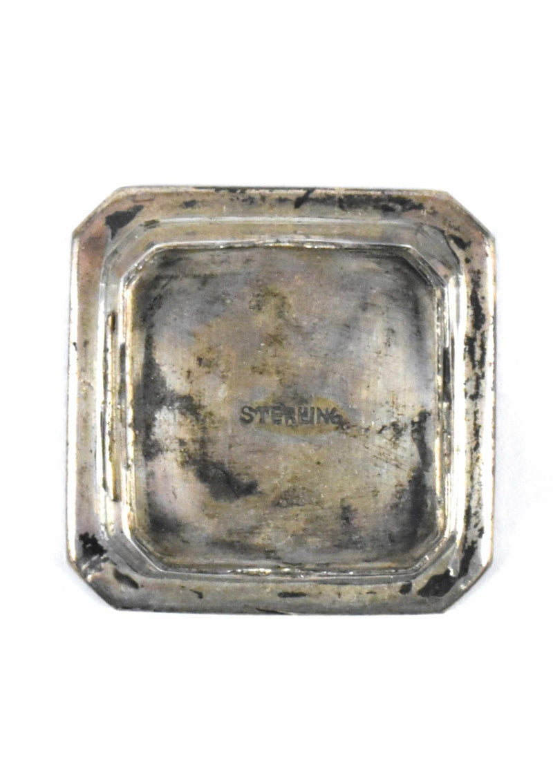 Pure Sterling Silver Square Inkwell