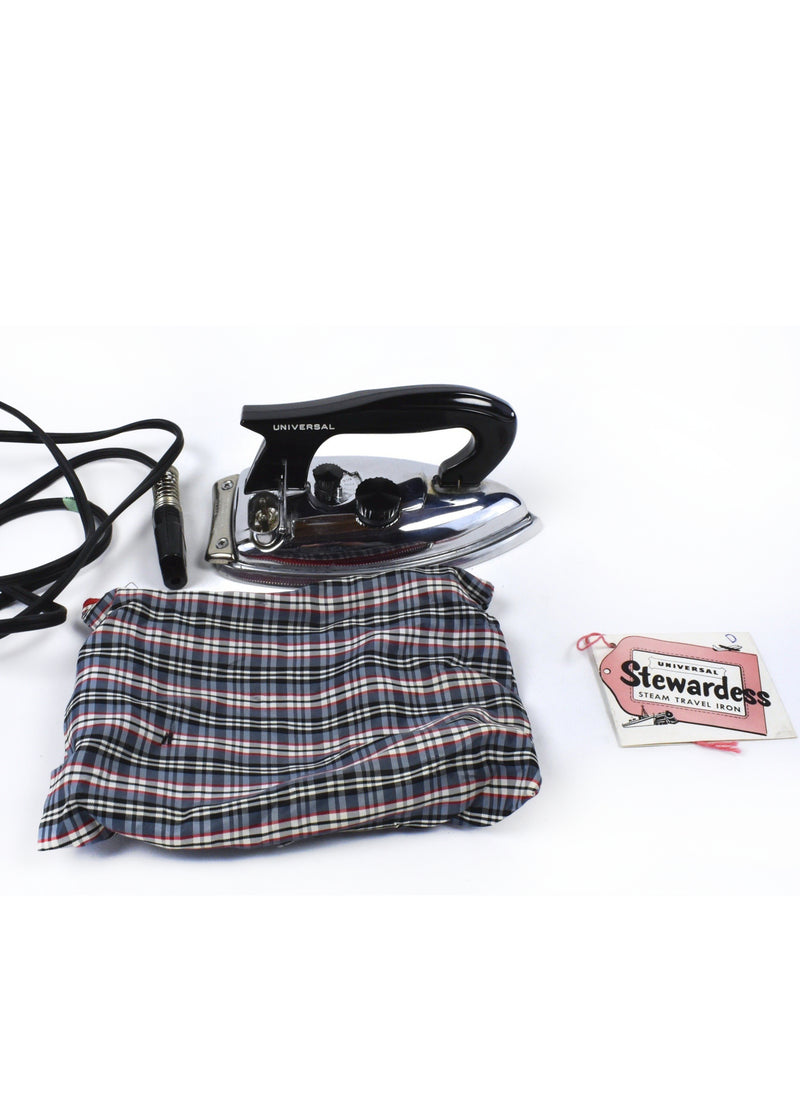 1960's Universal Stewardess Steam Travel Iron with Original Box