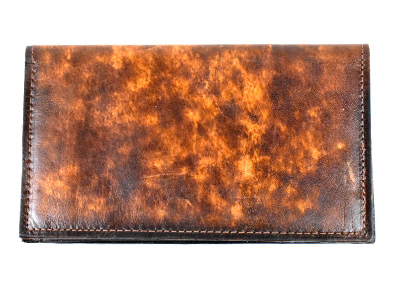 Leather Checkbook with Flying Mallard