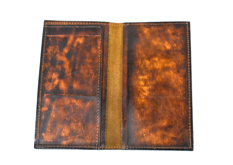 Leather Checkbook with Flying Mallard